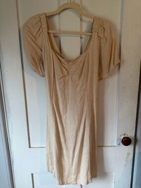 JCream Puff-Sleeve Mini Dress